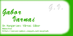 gabor varnai business card